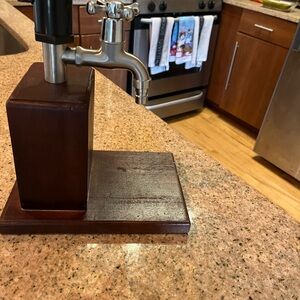 Wooden whiskey faucet never used